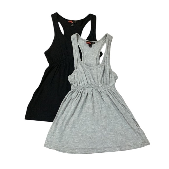 Forever 21 Tops - FOREVER 21 Bundle (2) Vintage Racerback Babydoll Tank Tops, size S